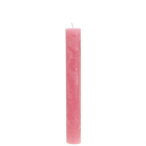 Floristik24 Taper Candles Solid Colored Pink 34mm x 240mm 4 Pcs