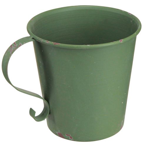 Product Candle holder vintage cup decoration metal green Ø11cm H11cm