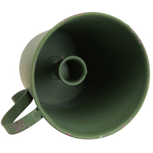 Product Candle holder vintage cup decoration metal green Ø11cm H11cm