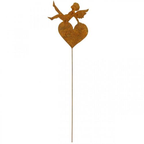 Floristik24 Garden stake Christmas angel heart patina decoration 14.5cm