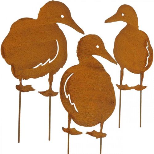 Product Patina garden stake ducks H33cm/35cm/37cm set of 3