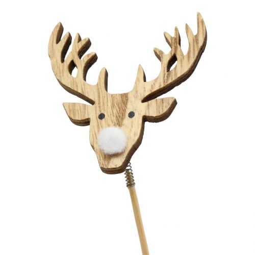 Product Plug reindeer nature, white 8.5cm L37cm