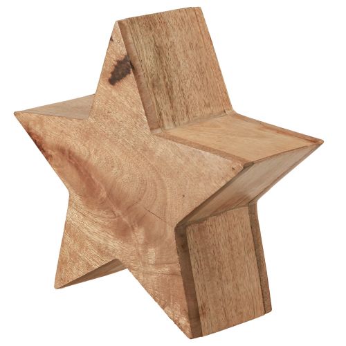 Product Star decoration wooden table decoration mango wood for standing natural Ø24cm