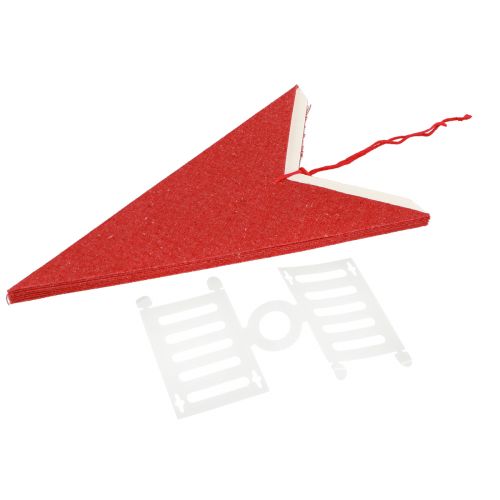 Product Star Decoration Lamp Red Paper Jute for Hanging 75x20cm