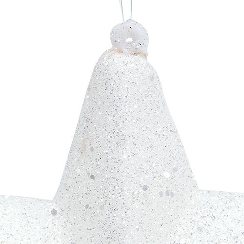 Product Star white with glitter 11.5cm