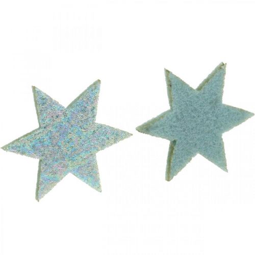 Product Decorative stars for handicrafts Mint self-adhesive foam rubber 4cm 36pcs