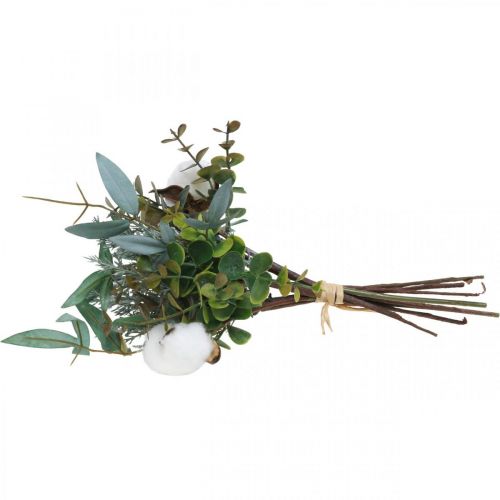 Product Artificial bouquet Green White Artificial winter bouquet 33cm