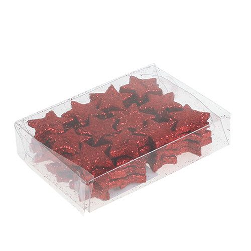 Product Scatter decoration stars red 2.5cm mica 96 pcs