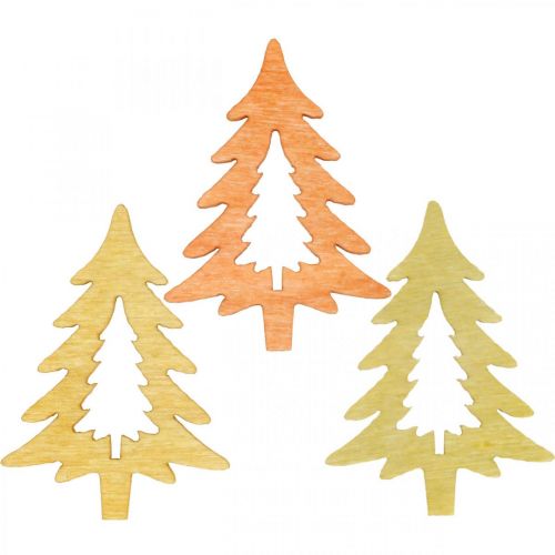 Floristik24 Scatter decoration Christmas tree orange 4 cm 72 pcs