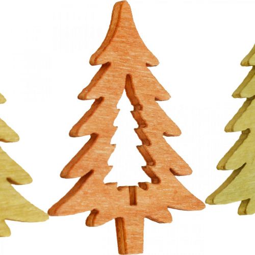 Product Scatter decoration Christmas tree orange 4 cm 72 pcs