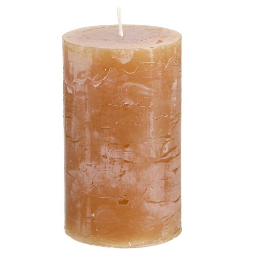 Floristik24 Pillar Candles Caramel Candles Solid Colored 60x100mm 4 pcs