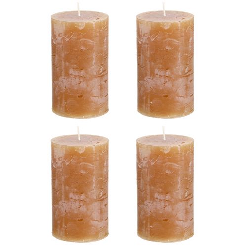 Product Pillar Candles Caramel Candles Solid Colored 60x100mm 4 pcs