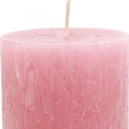 Product Solid Colored Candles Old Pink Rustic Candle 80×110mm 4 Pcs