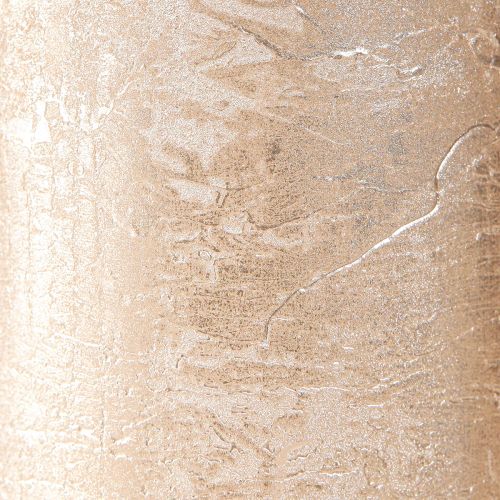 Product Pillar candles dyed light gold 85×200mm 2pcs