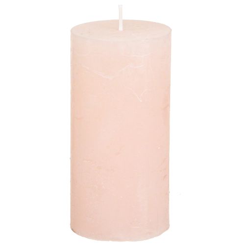 Floristik24 Pillar candles colored light pink candles pink 50×100mm 4pcs