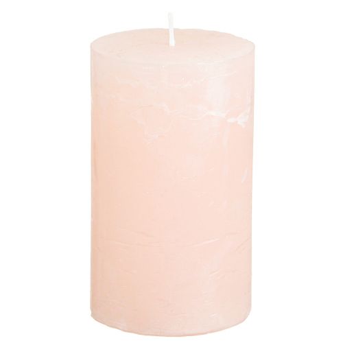 Floristik24 Pillar candles dyed light pink candles pink 60×100mm 4pcs