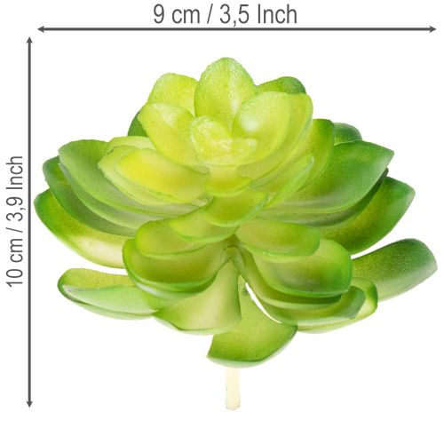 Product Set of 4 Artificial Green Succulents – Decorative Plants for Bowls or Vases, 10cm