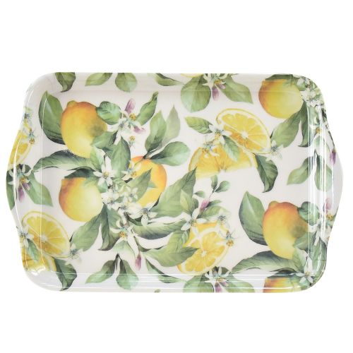 Floristik24 Tray lemons table decoration summer melamine 21x13x1,5cm