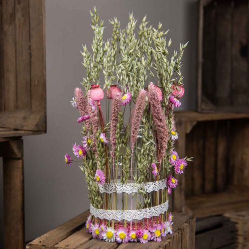 Product Dried flower bouquet meadow flowers pink H50cm 140g