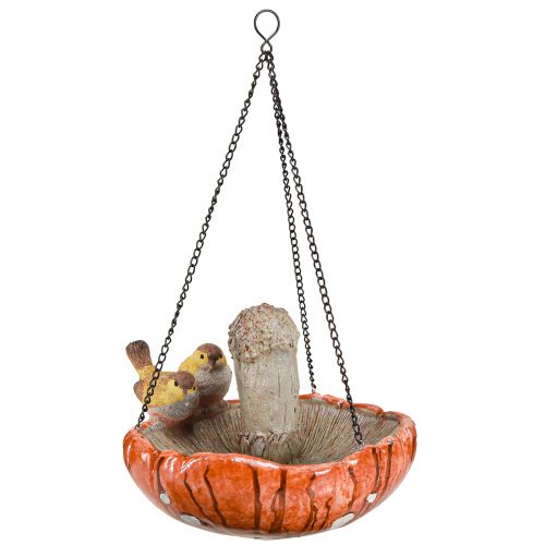 Product Bird decoration autumn for hanging mushroom with 2 birds Ø20cm H15cm