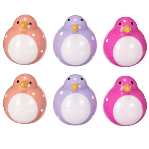 Product Bird decorative figure, cute and colorful design for the living room, 6cm, 6 pieces