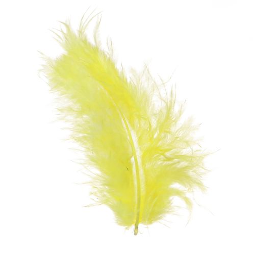 Bird Feathers Yellow for Crafting Decorative Feathers 5cm–10cm 20g