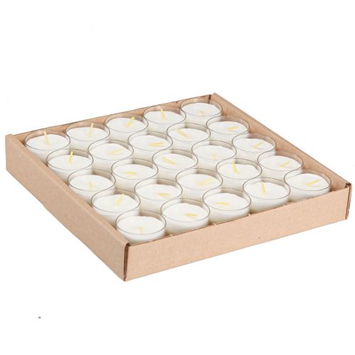 Product Votive candles in white with bowl Ø4.3cm 25 pcs