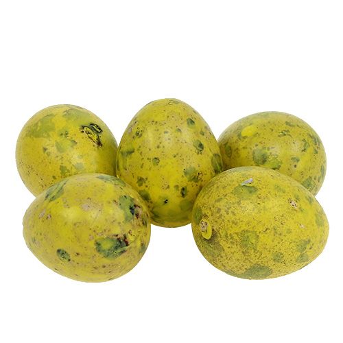 Floristik24 Quail Egg 3cm Yellow Blown Out Eggs 50 Pcs