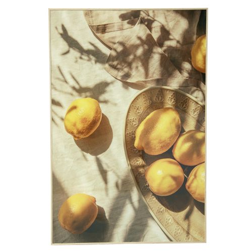 Product Wall decoration picture with lemons summer decoration to hang 40x60cm