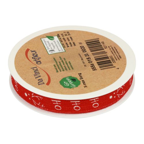 Product Gift ribbon Christmas Christmas ribbon Hohoho Red 15mm 20m