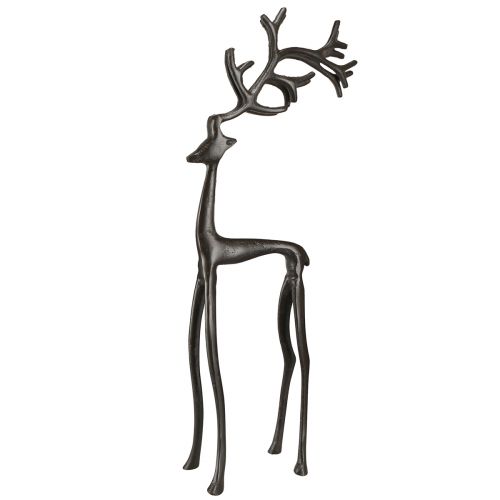 Christmas decoration reindeer decoration metal in brown 15x9x53cm