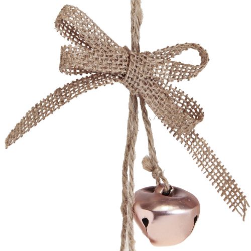 Product Christmas bells Christmas tree decoration copper pink Ø3.5cm 3pcs