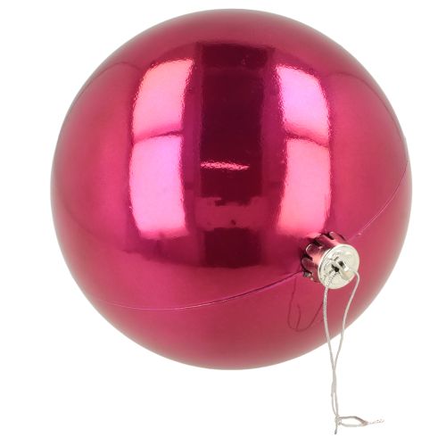 Product Christmas ball plastic large Christmas tree ball pink Ø14cm