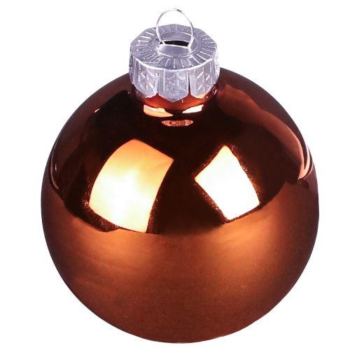 Product Christmas balls gold brown mix glass balls Ø4cm 24 pcs