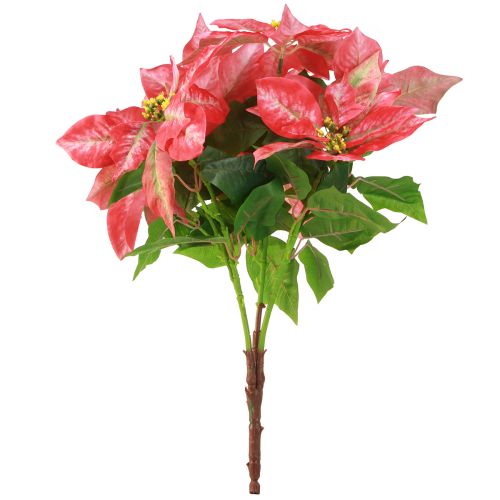 Product Poinsettia Red Pink Artificial Poinsettia L53cm