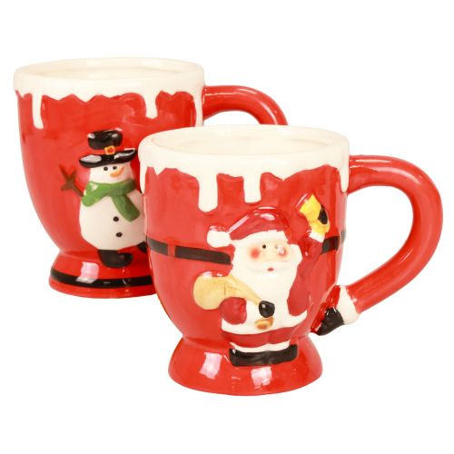 Product Christmas mug Santa Claus ceramic 10.5cm 2pcs