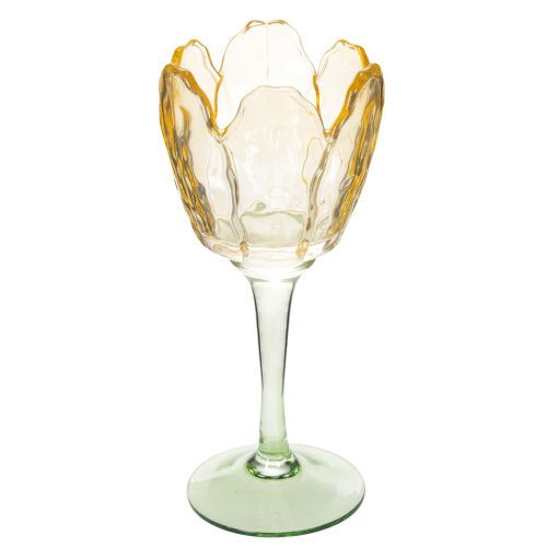 Product Tulip tealight holder, floral motif, decoration for a romantic atmosphere and elegant ambience, 20cm