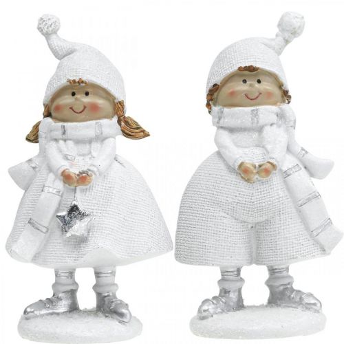 Product Winter children figures Christmas winter decoration H17cm set of 2