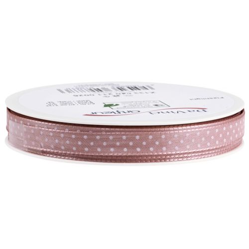 Product Gift ribbon dotted decorative ribbon old pink 10mm 25m