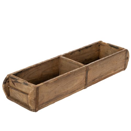 Product Wooden Tray with two compartments Authentic brick mould for home or office décor 60cm