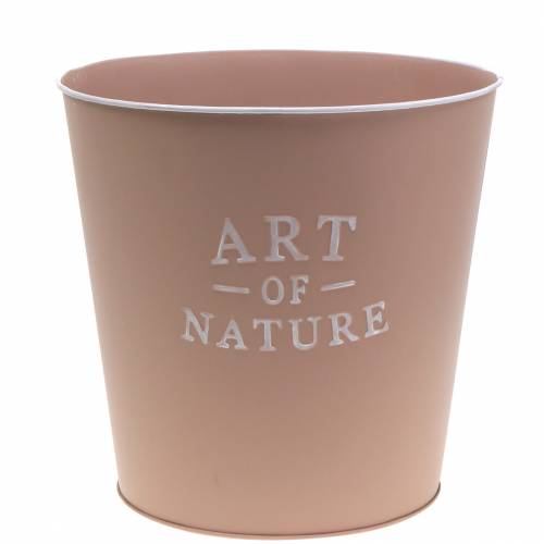 Product Flowerpot zinc planter metal old pink Ø22cm H21cm