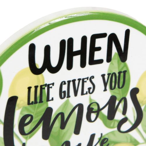 Product Lemon Decorative Ceramic Coasters Round Assorted Ø10.5cm 6pcs