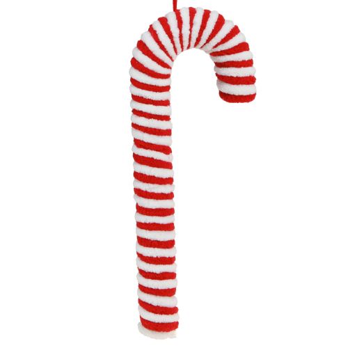 Floristik24 Candy Canes Decoration Christmas Red White Fluffy H22cm 6 Pcs