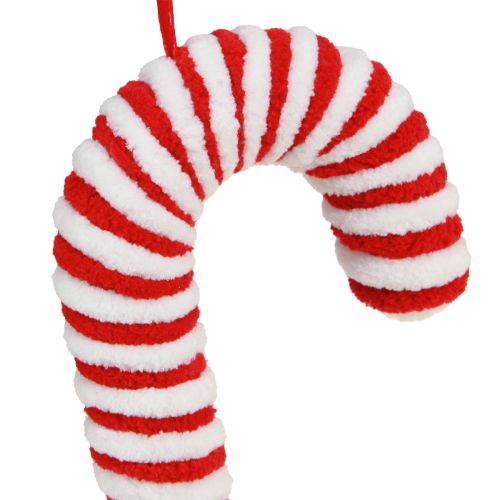 Product Candy Canes Decoration Christmas Red White Fluffy H22cm 6 Pcs