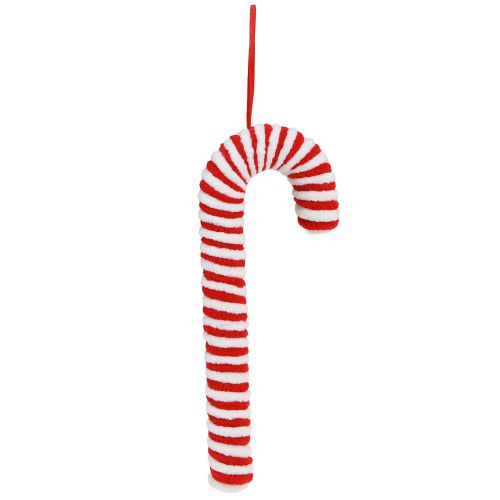 Product Candy Canes Decoration Christmas Red White Fluffy H22cm 6 Pcs