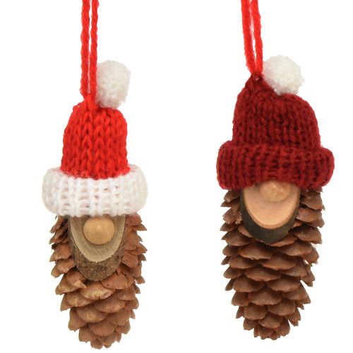 Christmas tree decoration gnome cone gnome red 9cm 12pcs