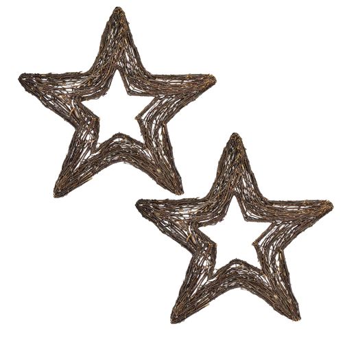 Product Decorative stars for hanging willow stars natural 48cm 2pcs