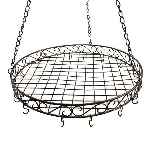 Product Decorative hanging tray Ø30cm brown L45cm