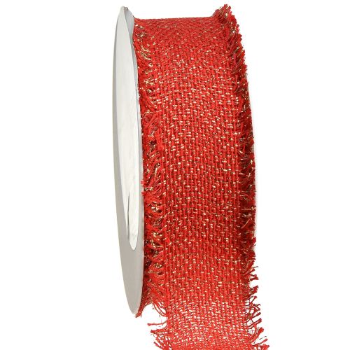 Decorative ribbon red gold fringe decorative ribbon W40mm L15m