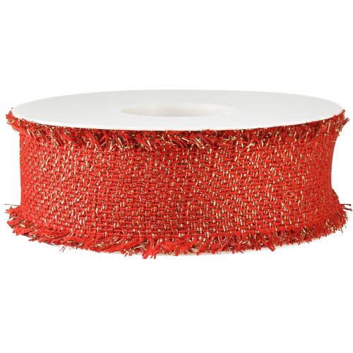 Product Decorative Ribbon Red Gold Fringe Decorative Ribbon W40mm L15m